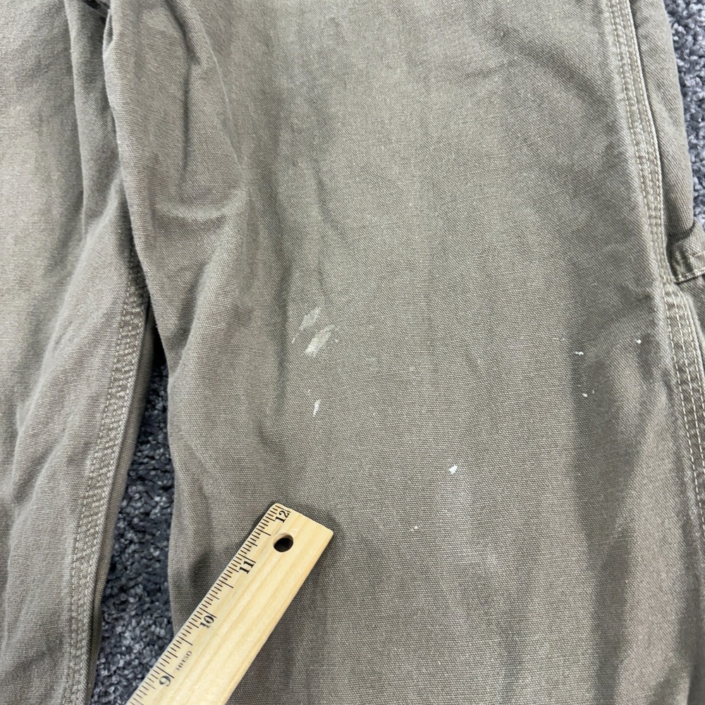 Carhartt Pants Mens 34x32 Brown Loose Original Fit Carpenter Canvas Workwear - Picture 15 of 15
